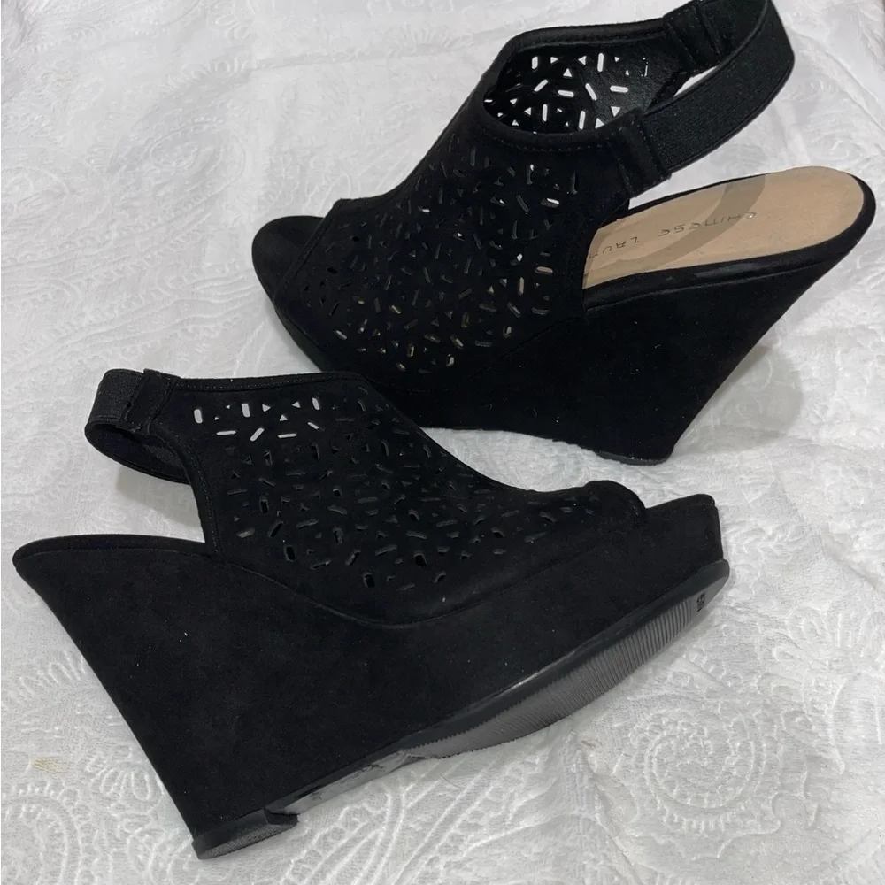 Chinese Laundry Z Midnight Dance Wedge Like New (Worn Once @ Sit-Down Event)